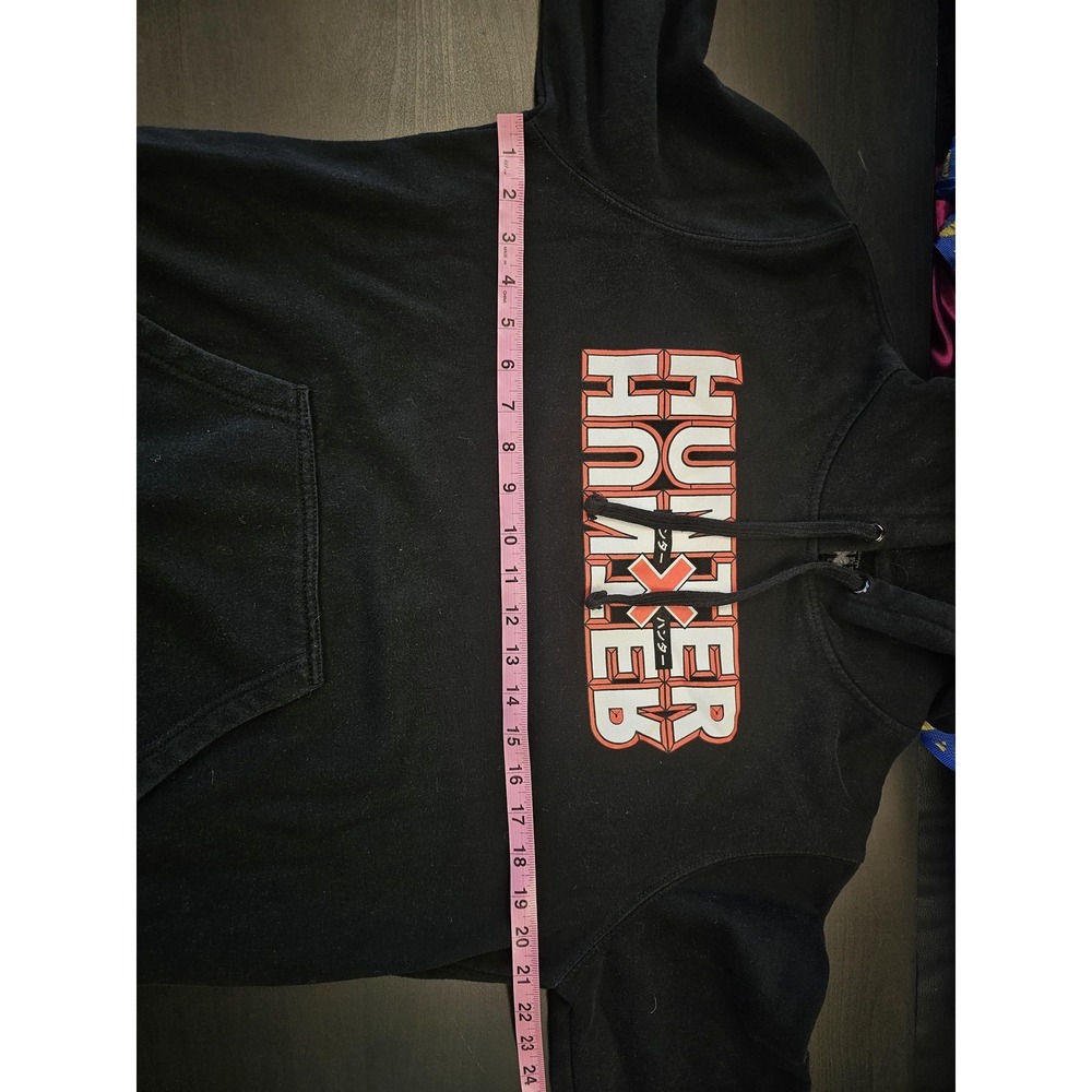 Hunter X Hunter Hoodie Mens Medium Black Anime Logo Graphic Pullover Fleece - Picture 3 of 6